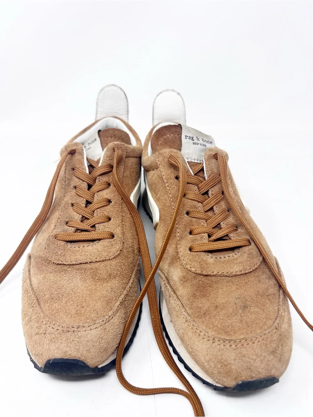 RAG & BONE RETRO RUNNER BROWN SUEDE LOW TOP SNEAKERS SZ 7